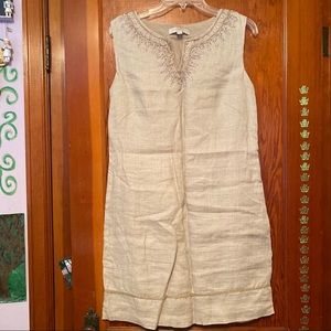 Loft linen sheath summer dress size 8